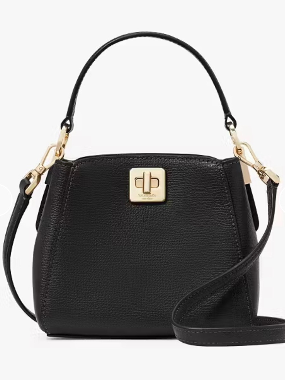 Kate Spade Phoebe mini top handle crossbody black leather bag